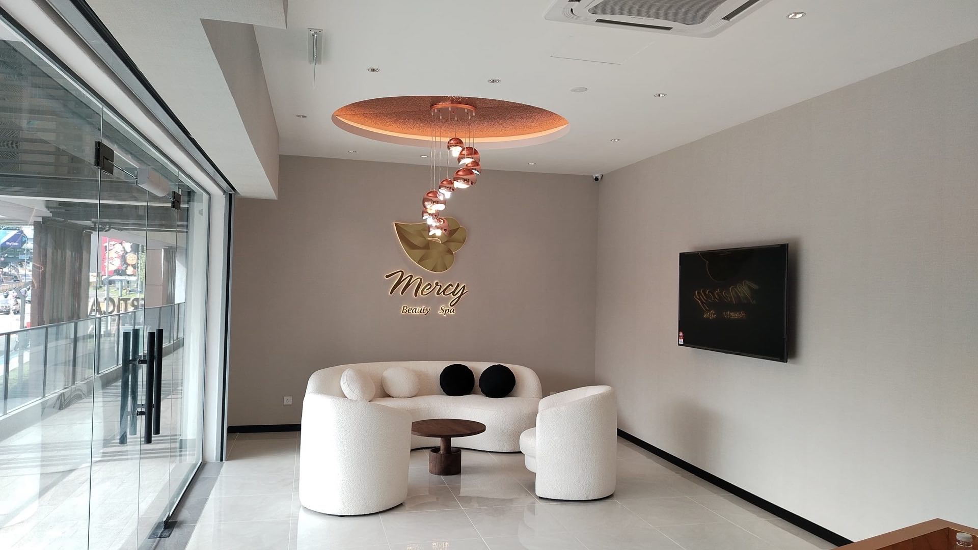 Chic Lounge with Boucle Sofa